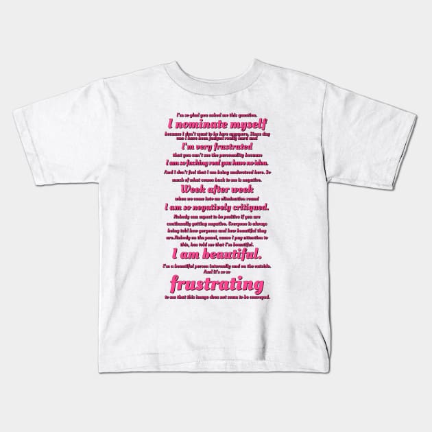 Drag Race I Nominate Myself quote Kids T-Shirt by Jakmalone